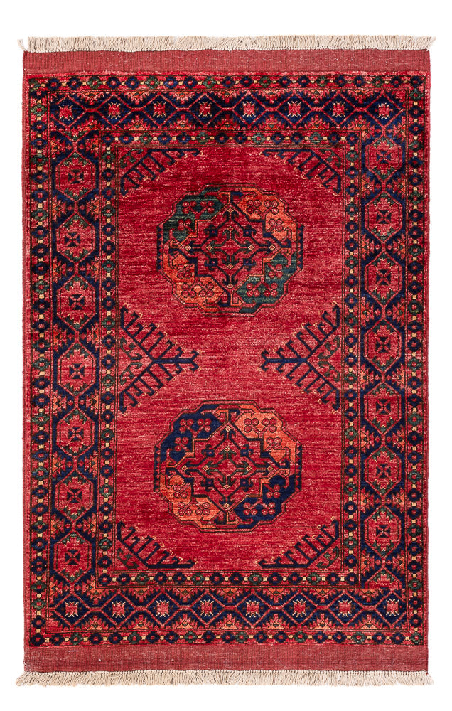 Afghansk tæppe - 151 x 102 cm - rød