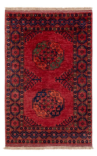 Afghansk tæppe - 152 x 99 cm - rød