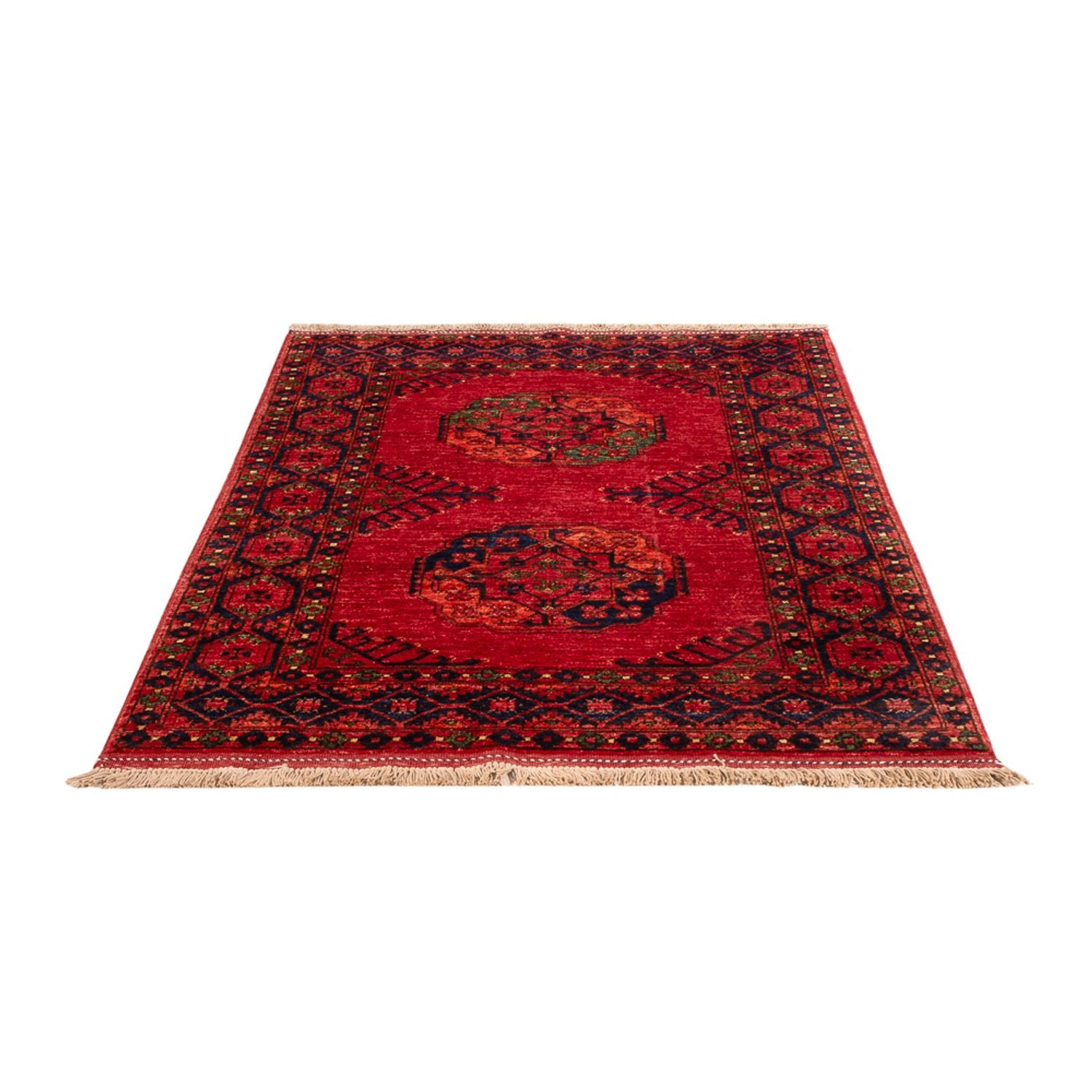 Afghansk tæppe - 152 x 99 cm - rød