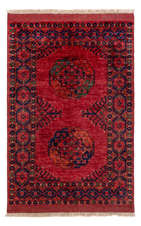 Afghansk tæppe - 151 x 103 cm - rød