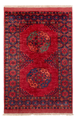 Afghansk tæppe - 151 x 102 cm - rød