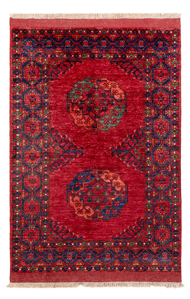Afghansk tæppe - 151 x 102 cm - rød