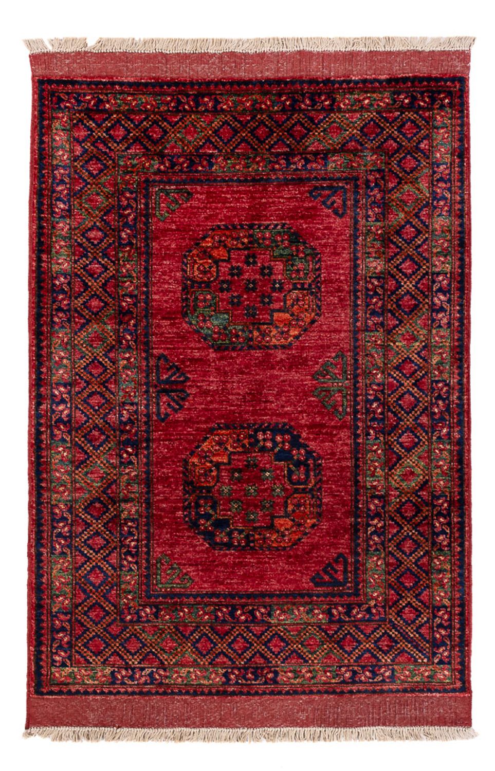 Afghansk tæppe - 150 x 103 cm - rød
