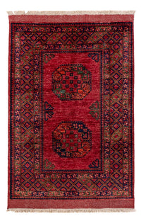 Afghansk tæppe - 150 x 103 cm - rød