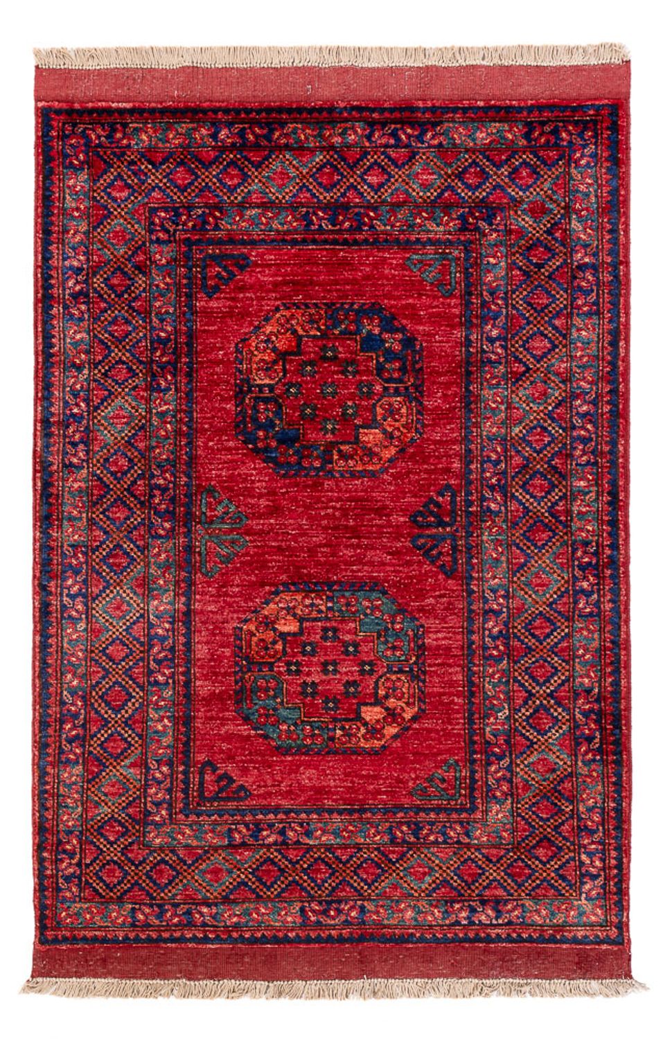 Afghansk tæppe - 150 x 102 cm - rød
