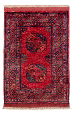 Afghansk tæppe - 150 x 102 cm - rød