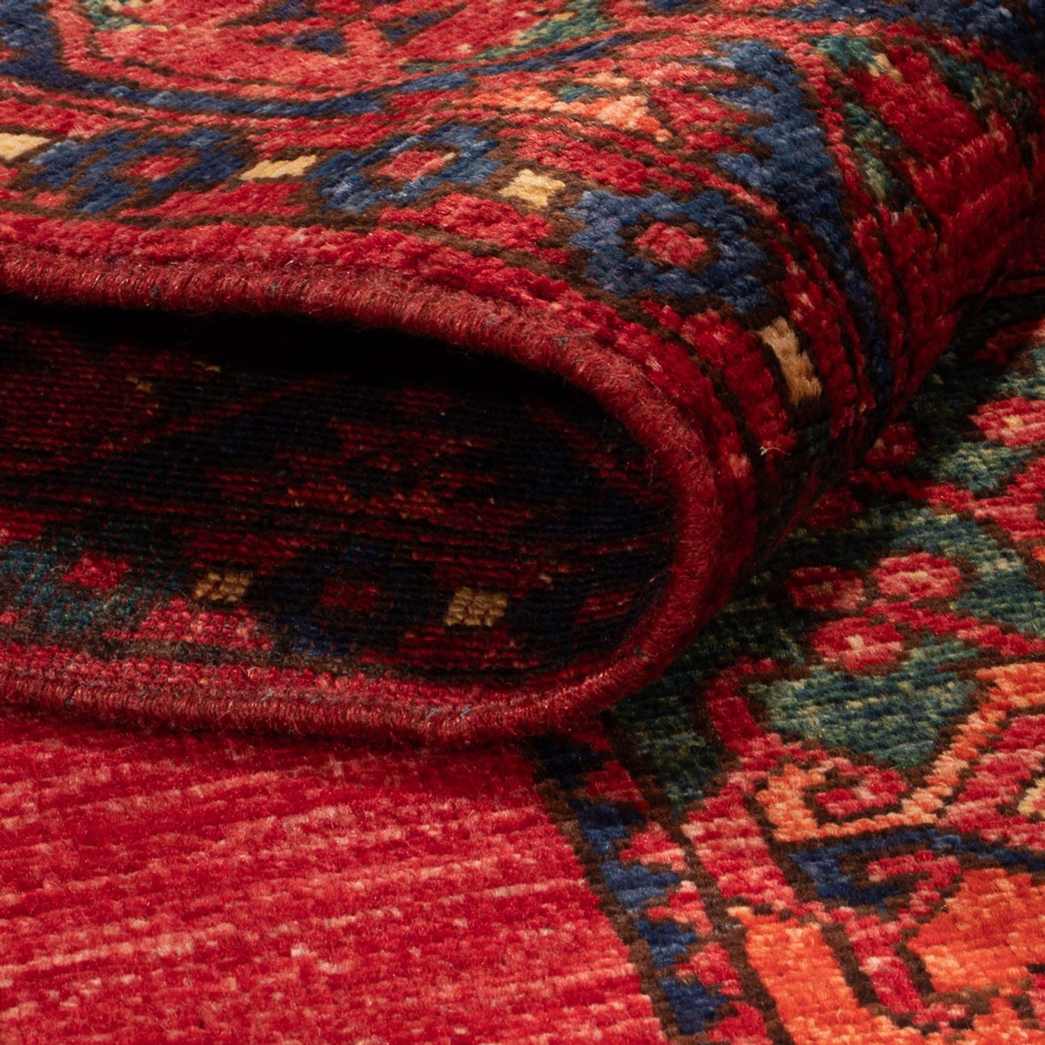 Afghansk tæppe - 159 x 106 cm - rød