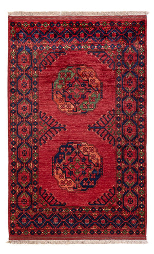 Afghansk tæppe - 158 x 99 cm - rød