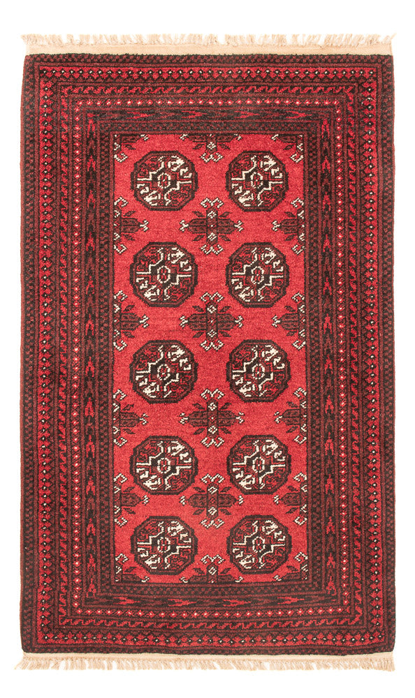 Afghansk tæppe - Filpa - 120 x 77 cm - rød