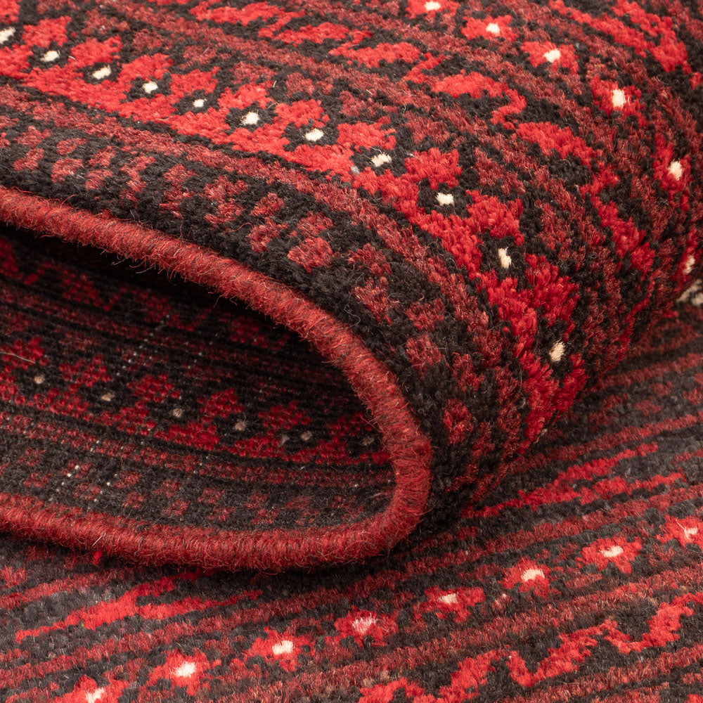 Afghansk tæppe - Filpa - 120 x 77 cm - rød
