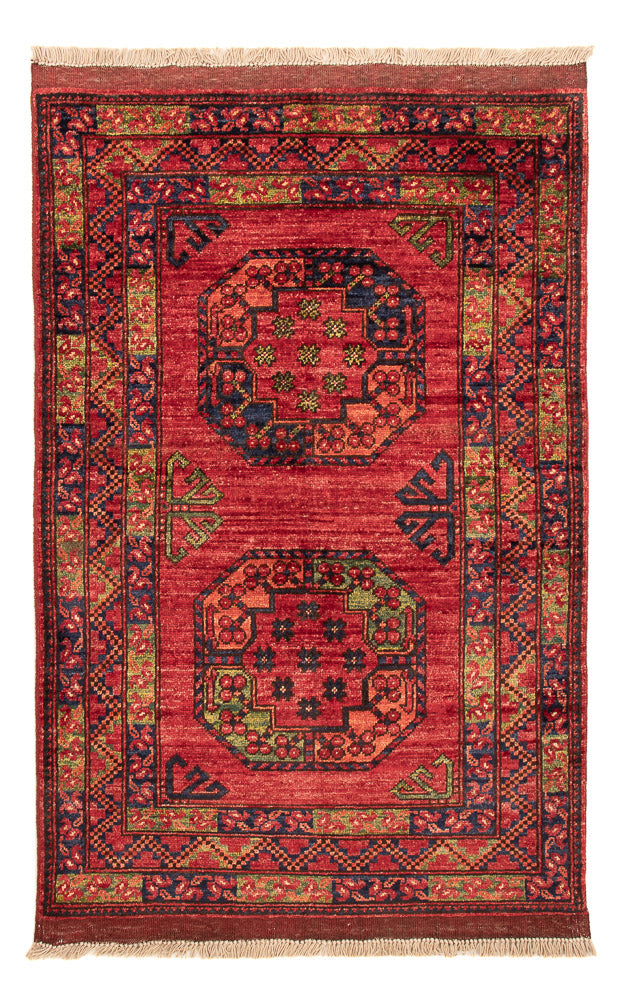 Afghansk tæppe - 125 x 82 cm - rød