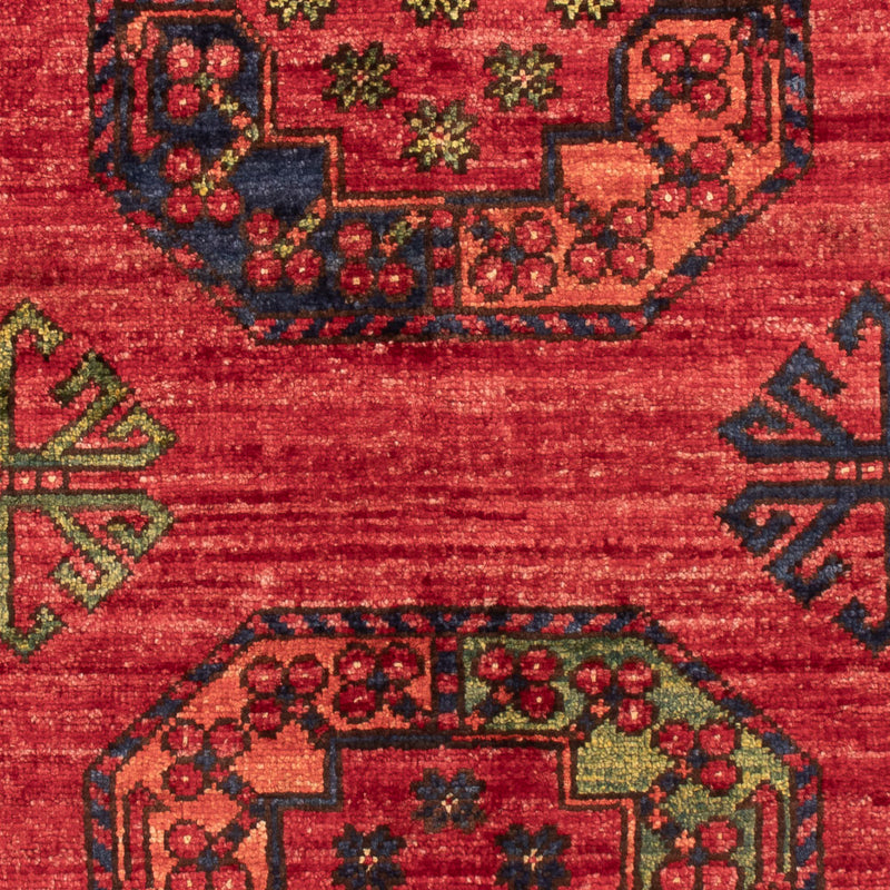 Afghansk tæppe - 125 x 82 cm - rød