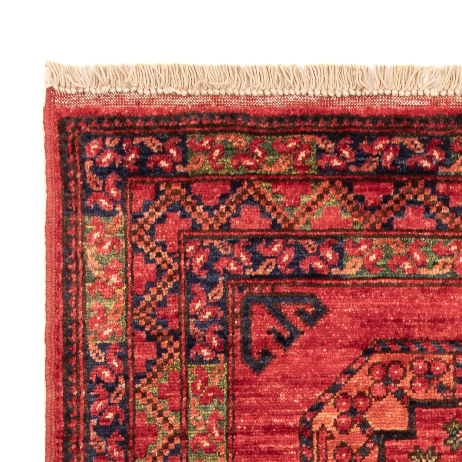 Afghansk tæppe - 126 x 82 cm - rød