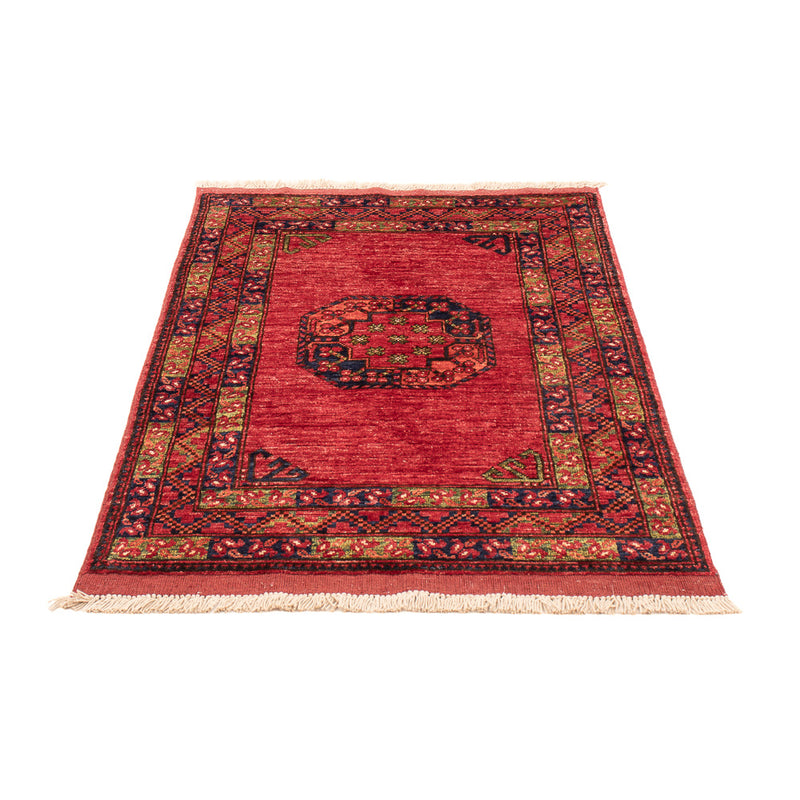 Afghansk tæppe - 123 x 83 cm - rød
