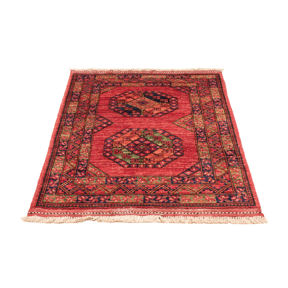 Afghansk tæppe - 117 x 81 cm - rød