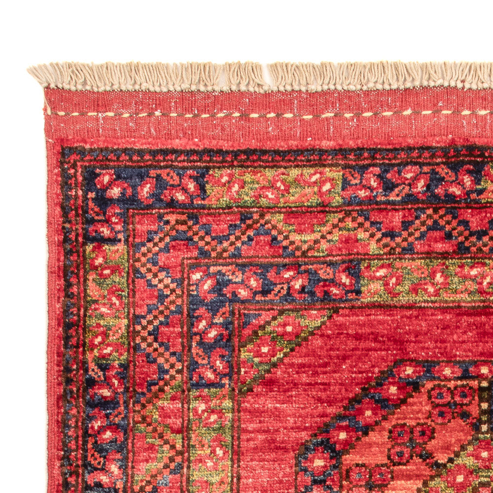 Afghansk tæppe - 115 x 84 cm - rød