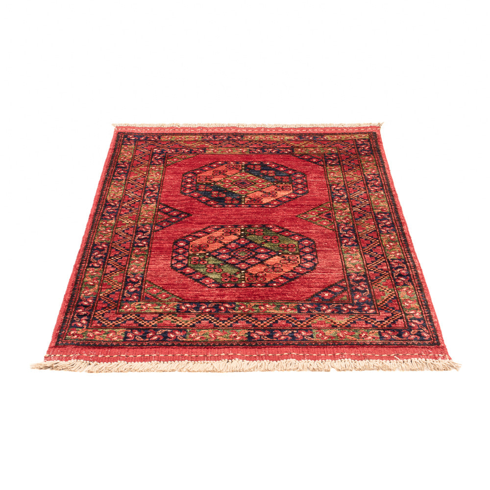 Afghansk tæppe - 115 x 84 cm - rød