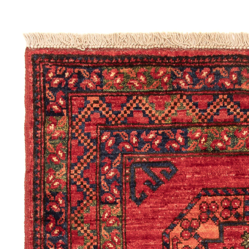 Afghansk tæppe - 126 x 84 cm - rød