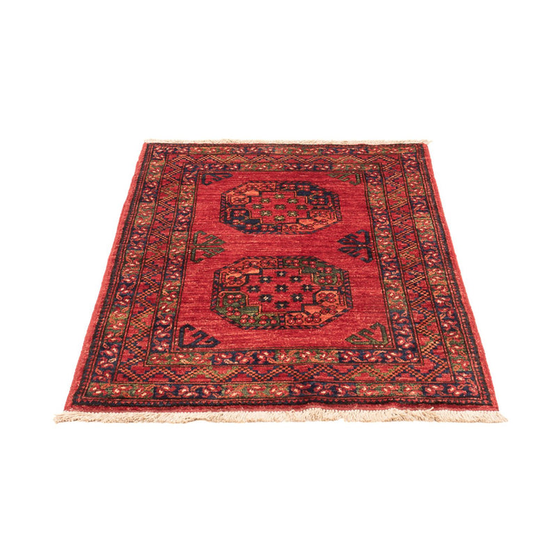 Afghansk tæppe - 126 x 84 cm - rød