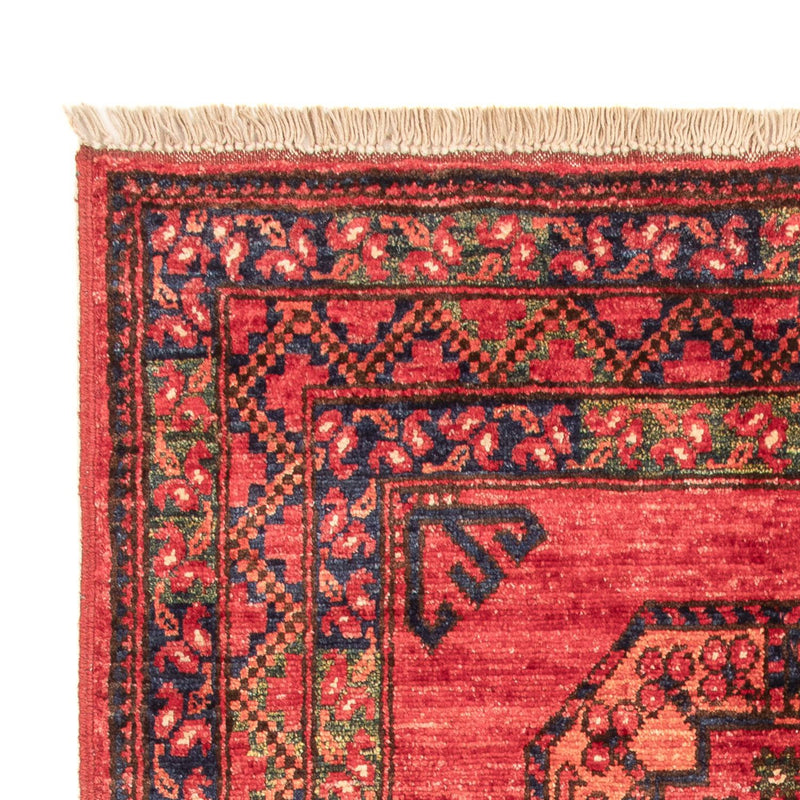 Afghansk tæppe - 138 x 86 cm - rød