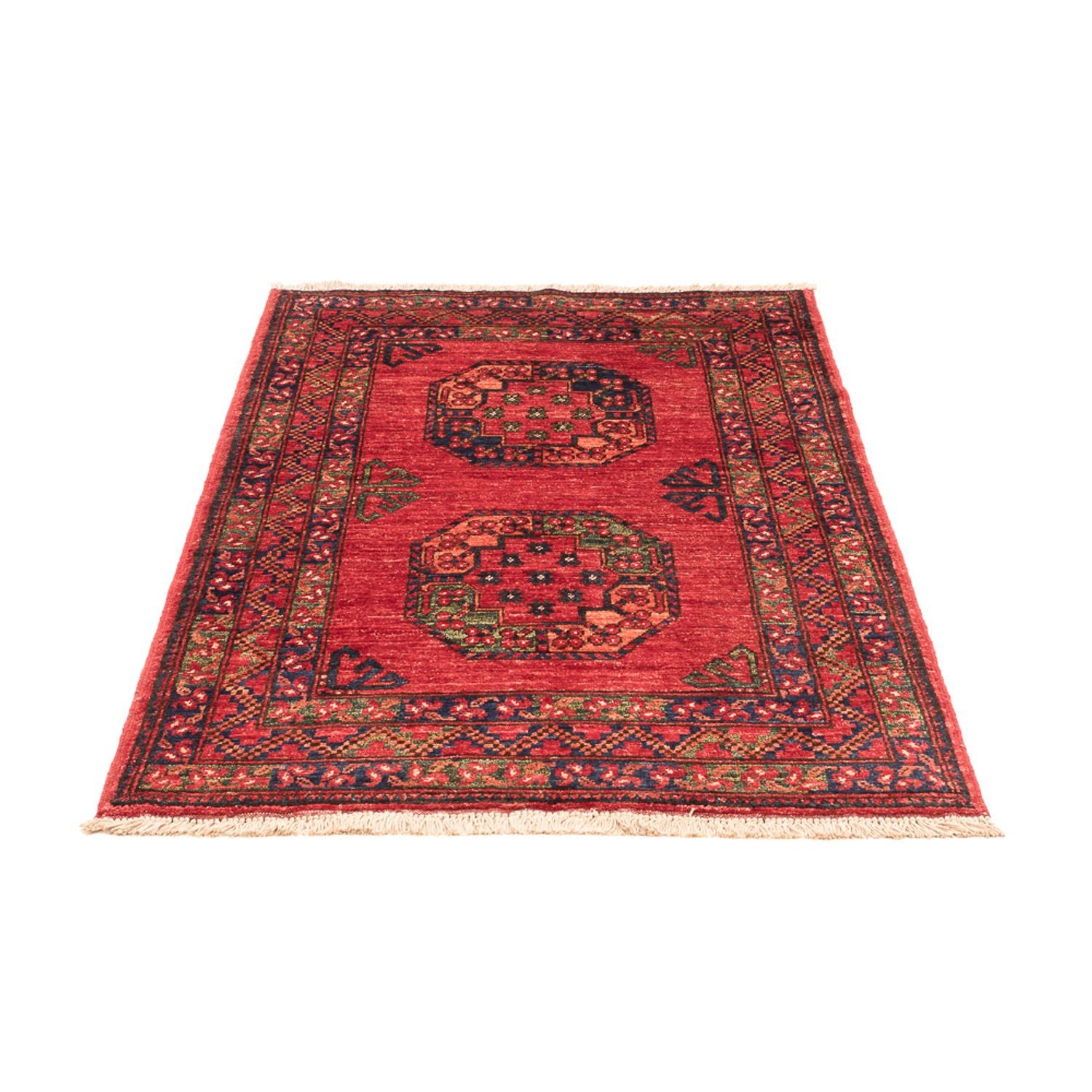 Afghansk tæppe - 138 x 86 cm - rød