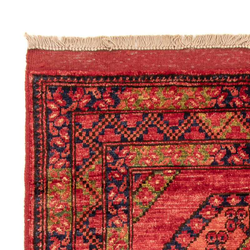 Afghansk tæppe - 123 x 82 cm - rød