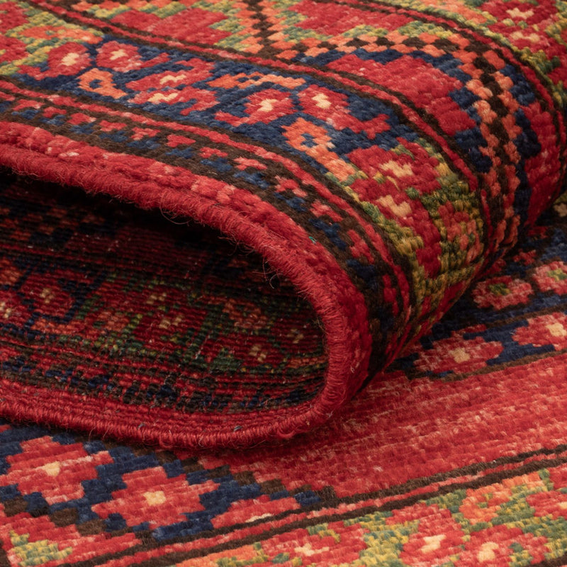 Afghansk tæppe - 123 x 82 cm - rød