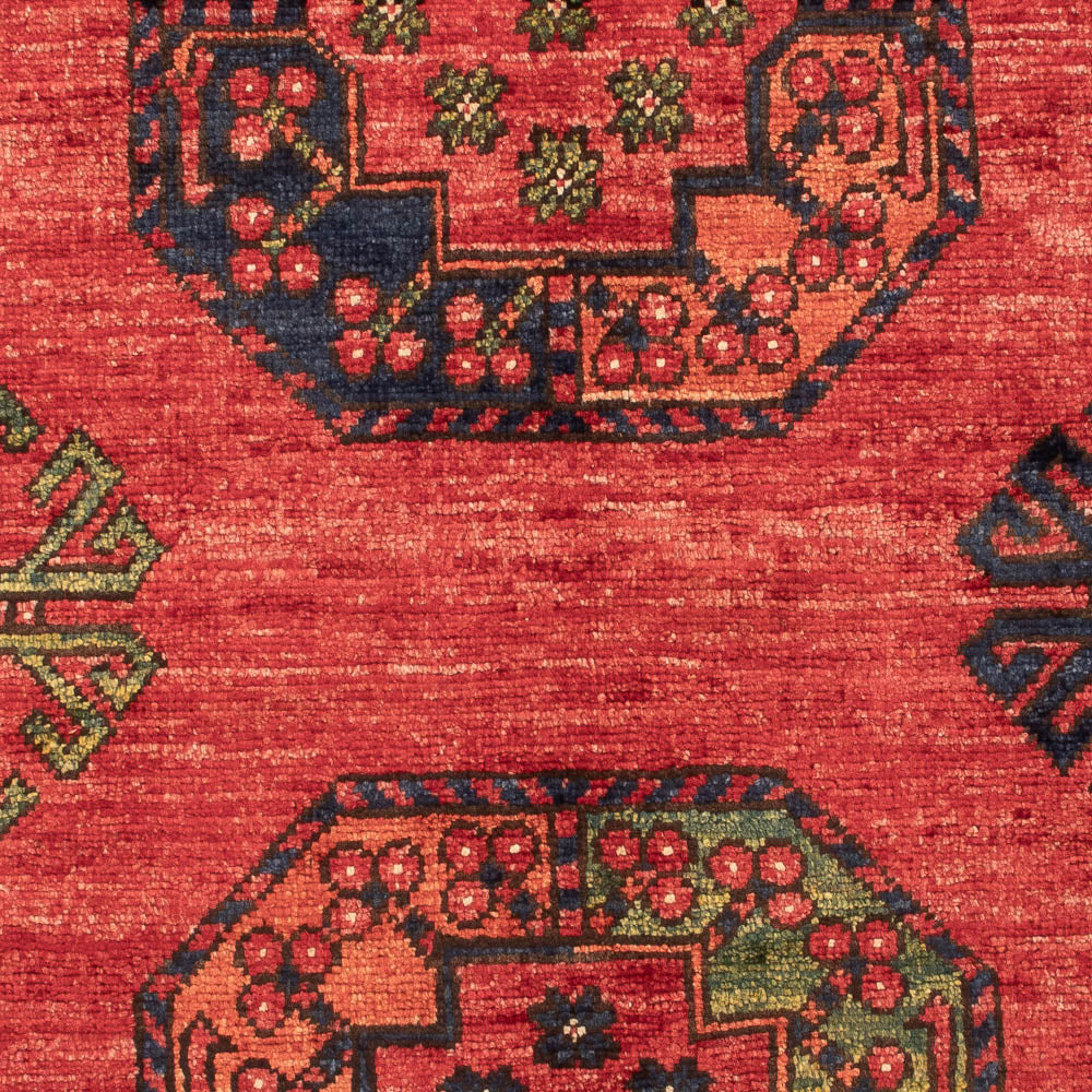 Afghansk tæppe - 125 x 87 cm - rød