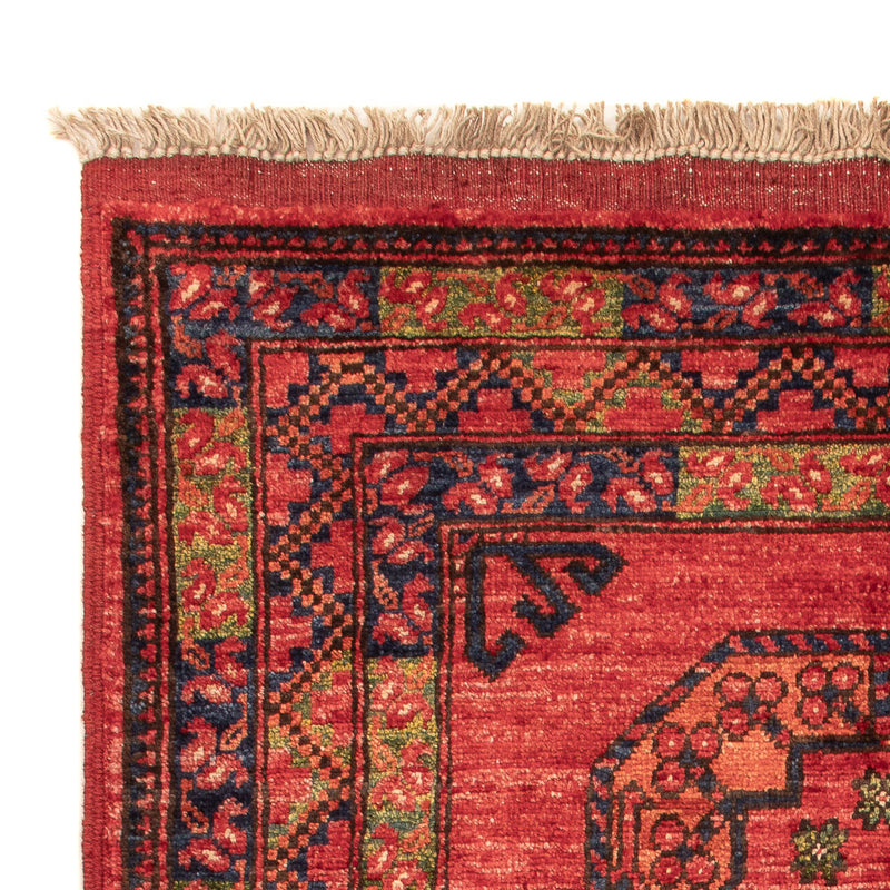 Afghansk tæppe - 125 x 87 cm - rød