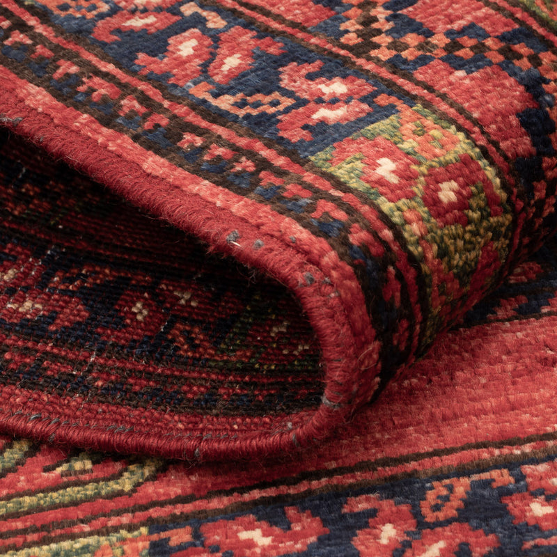 Afghansk tæppe - 125 x 87 cm - rød