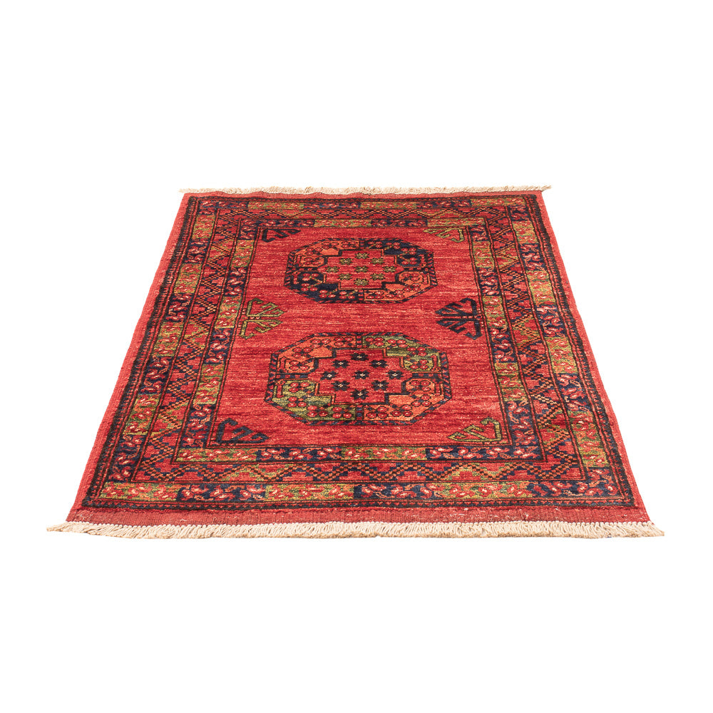 Afghansk tæppe - 125 x 87 cm - rød