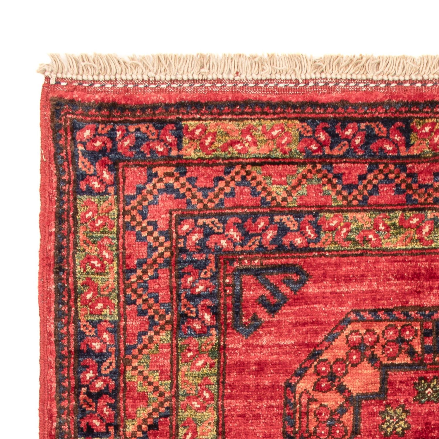 Afghansk tæppe - 127 x 85 cm - rød