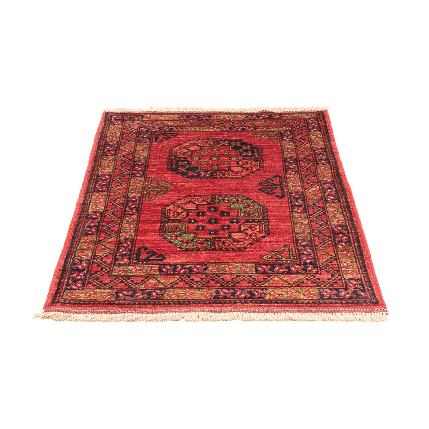 Afghansk tæppe - 127 x 85 cm - rød