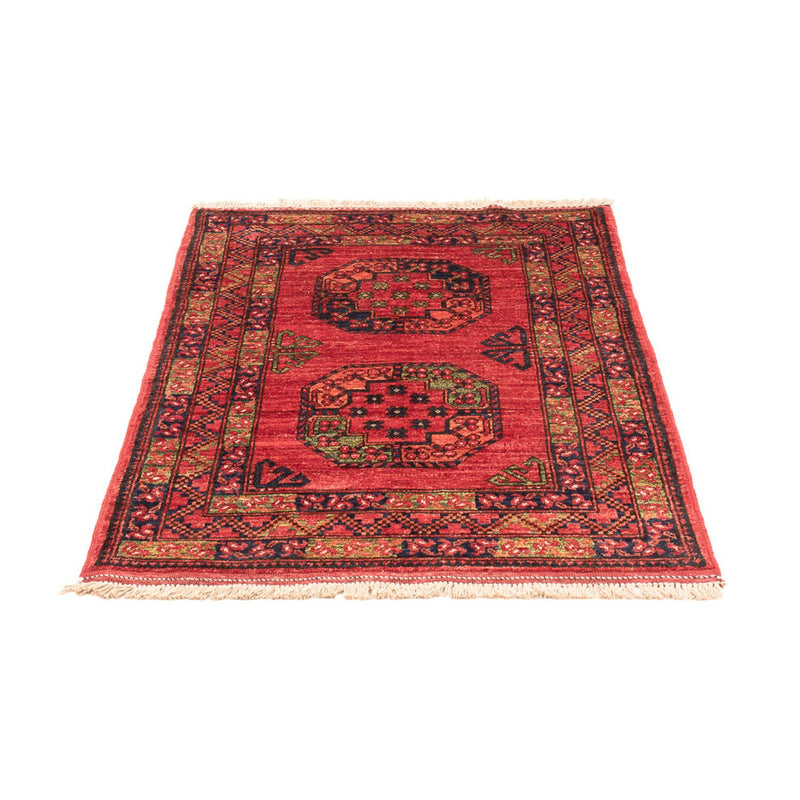 Afghansk tæppe - 127 x 85 cm - rød