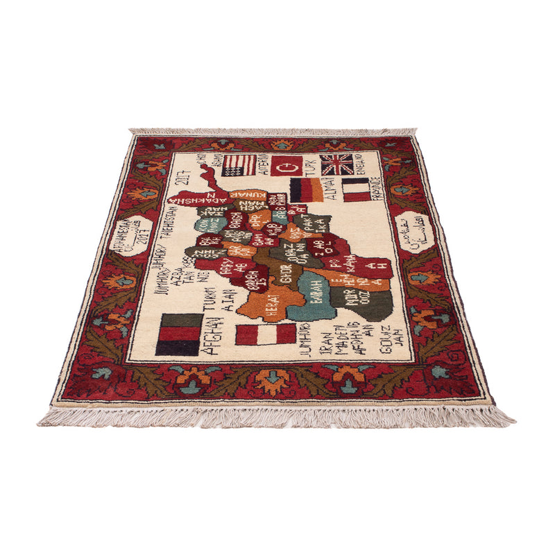 Afghansk tæppe - Royal - 115 x 74 cm - flerfarvet