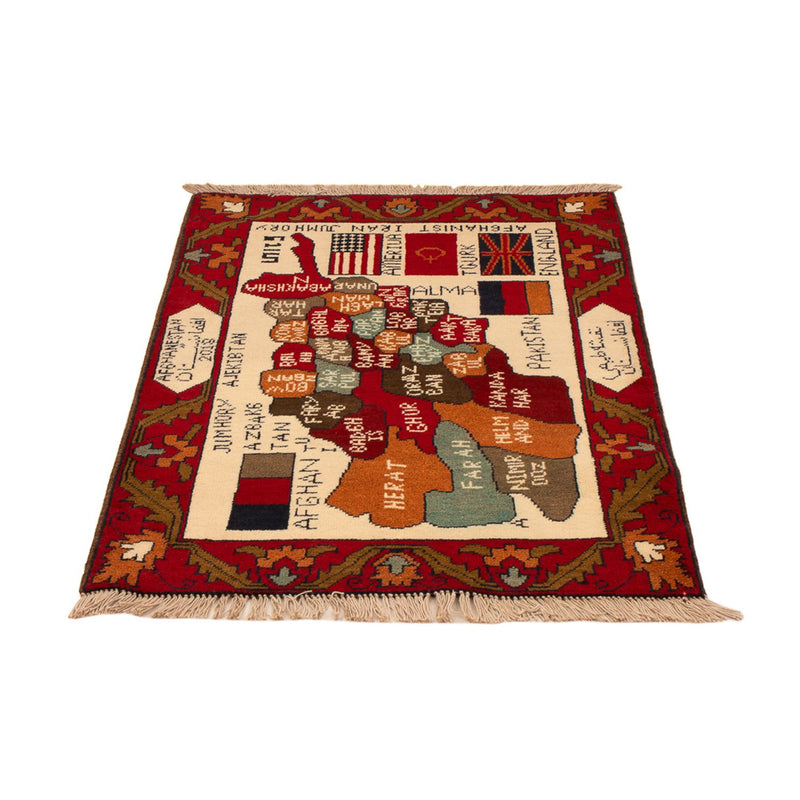 Afghansk tæppe - Royal - 105 x 68 cm - flerfarvet
