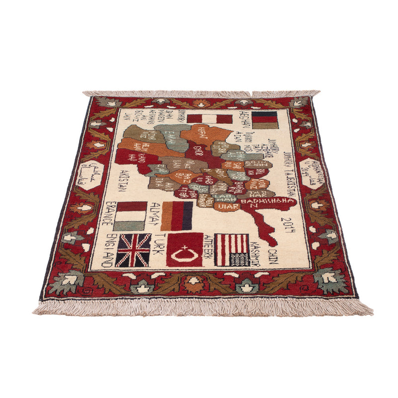Afghansk tæppe - Royal - 97 x 69 cm - flerfarvet