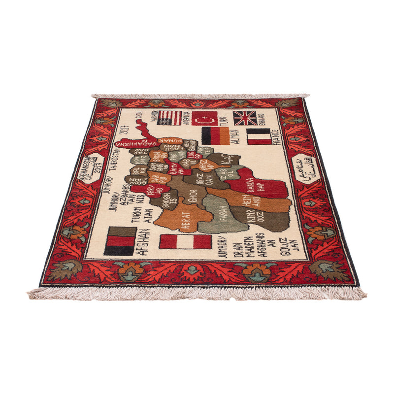 Afghansk tæppe - Royal - 110 x 75 cm - flerfarvet