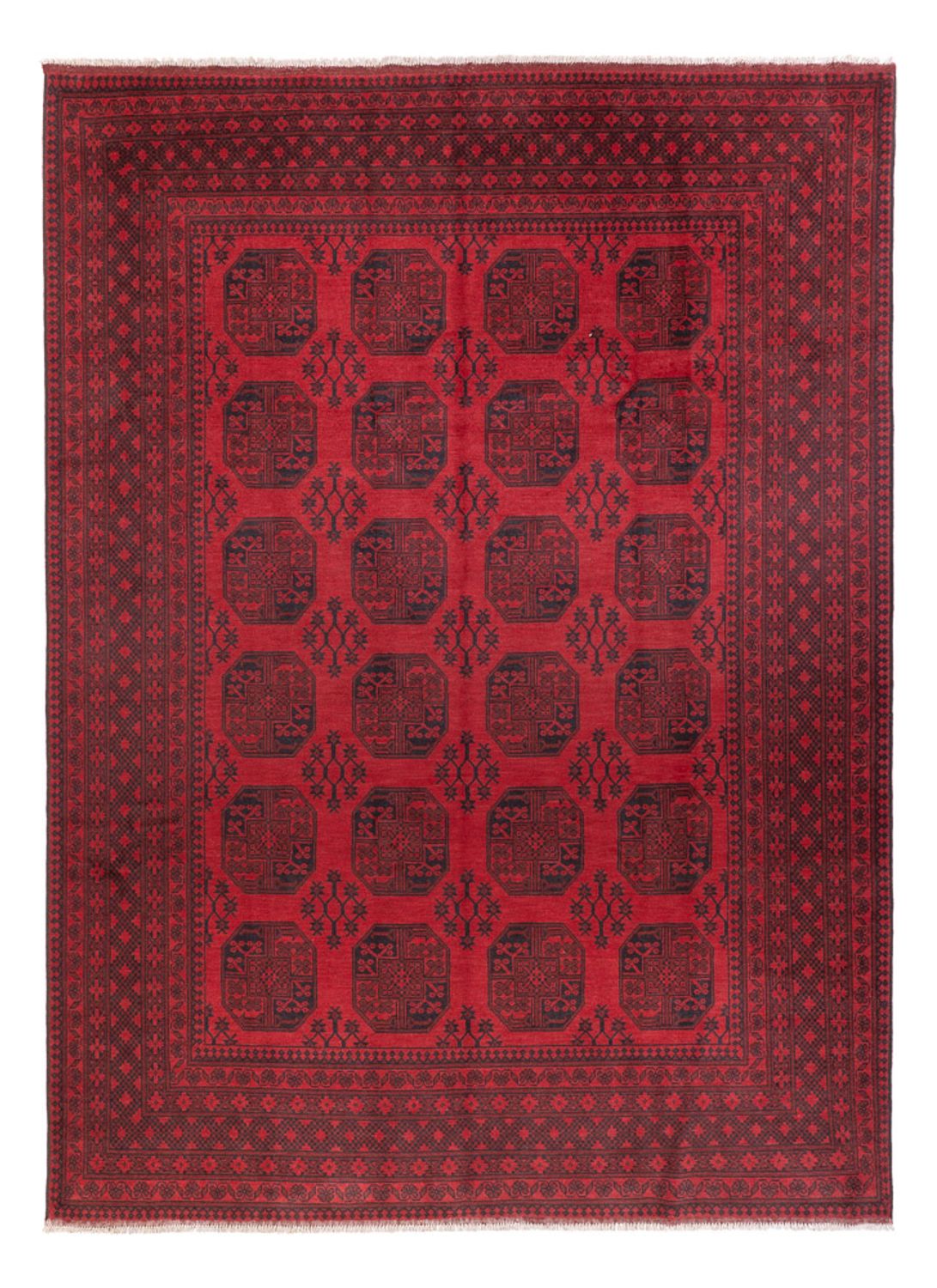 Afghansk tæppe - Filpa - 346 x 246 cm - rød
