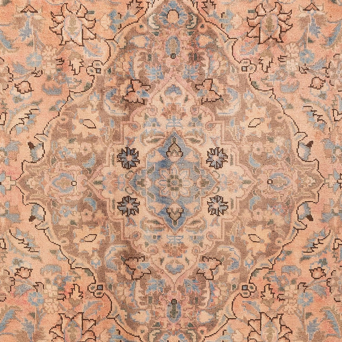 Vintage tæppe - 362 x 263 cm - mørk beige