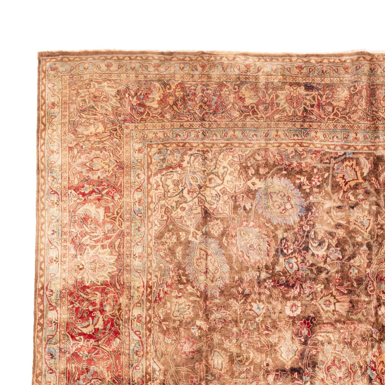 Vintage tæppe - 412 x 300 cm - mørk beige