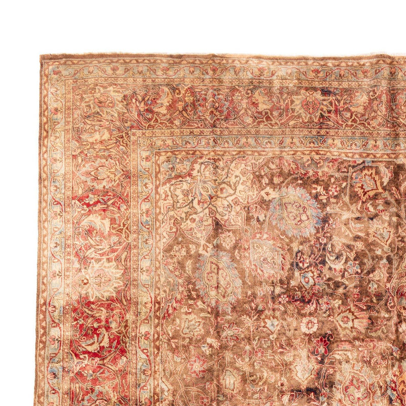 Vintage tæppe - 412 x 300 cm - mørk beige