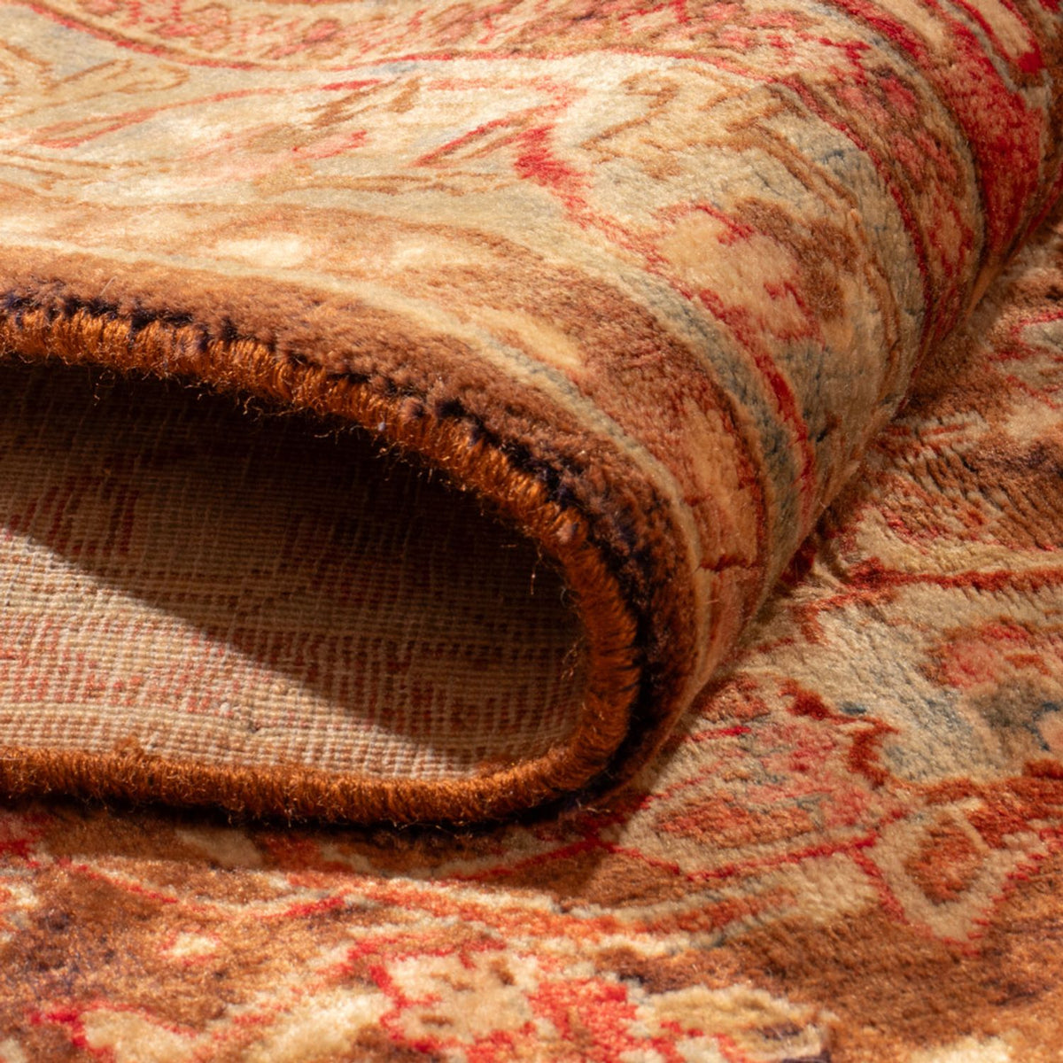 Vintage tæppe - 412 x 300 cm - mørk beige