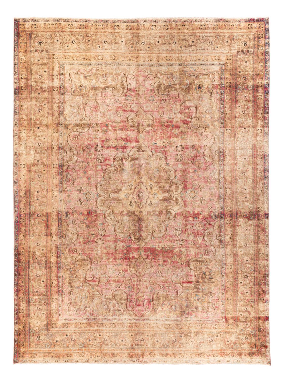 Vintage tæppe - 333 x 239 cm - mørk beige