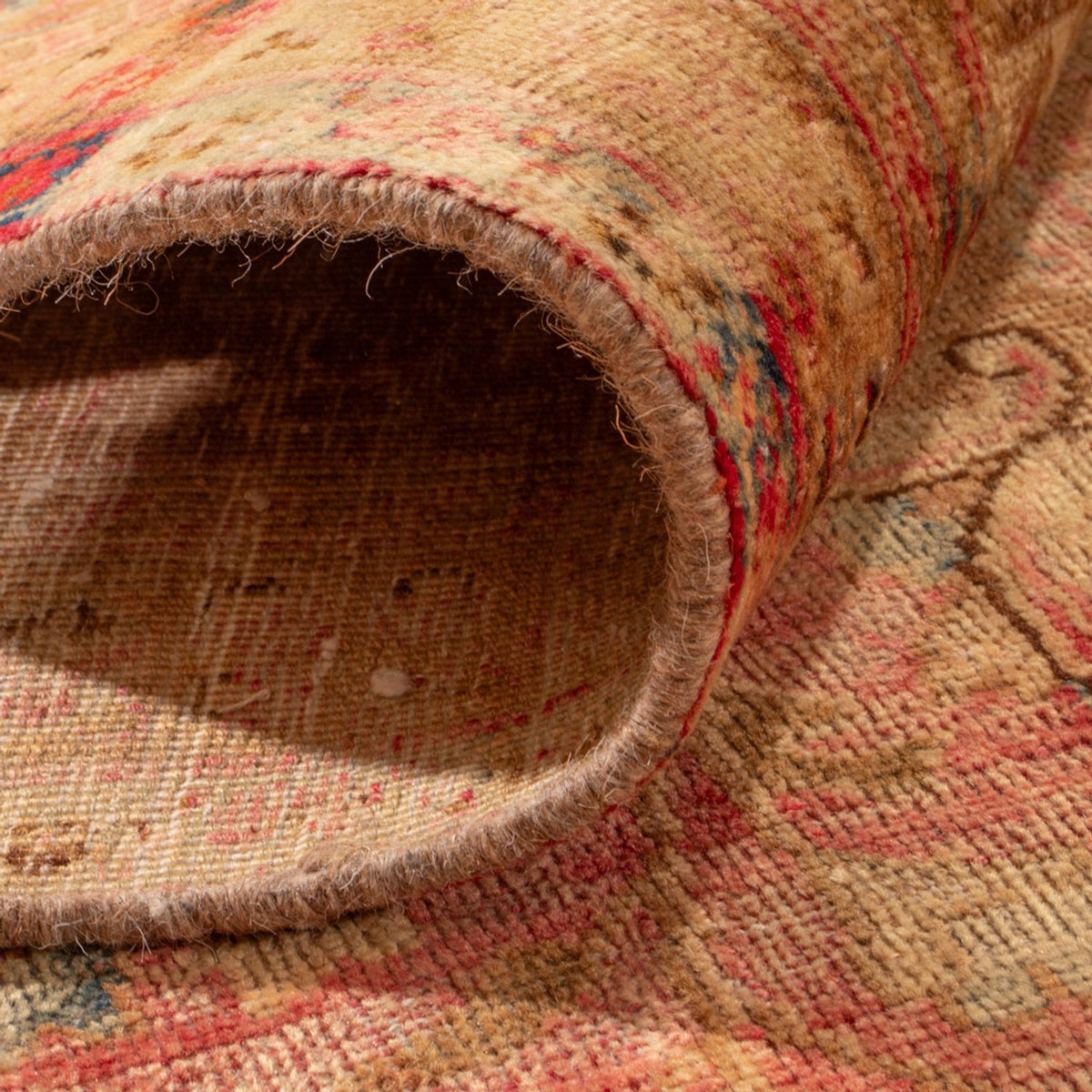 Vintage tæppe - 333 x 239 cm - mørk beige