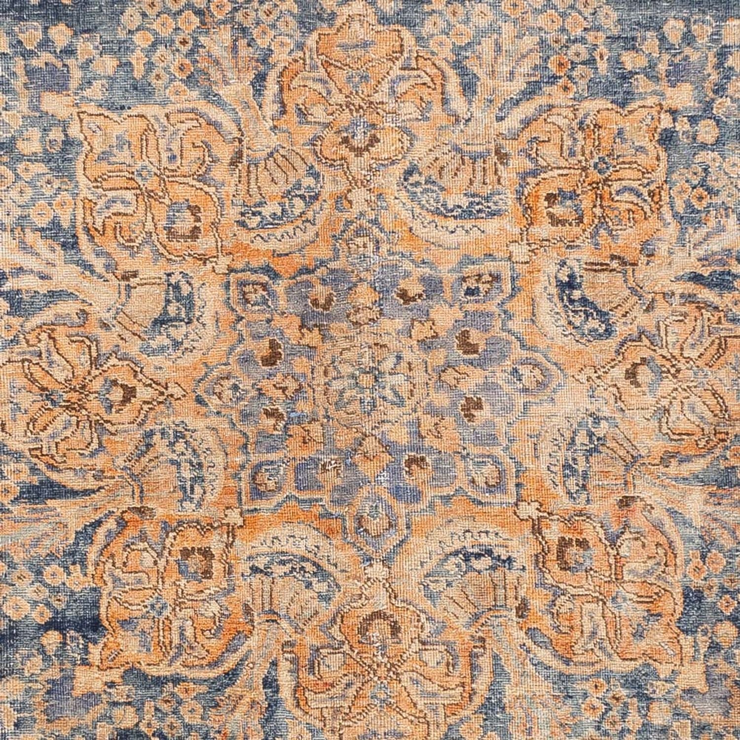 Vintage tæppe - 377 x 280 cm - blå