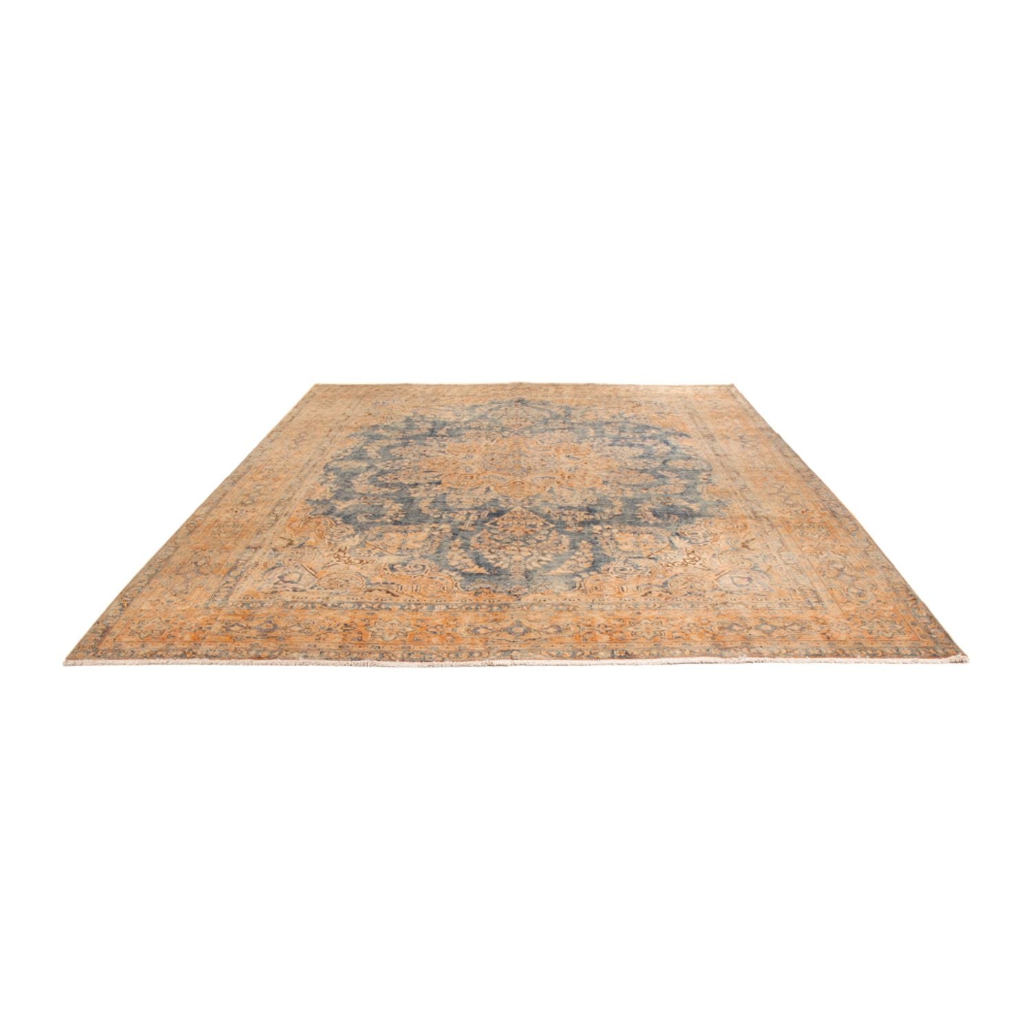 Vintage tæppe - 377 x 280 cm - blå