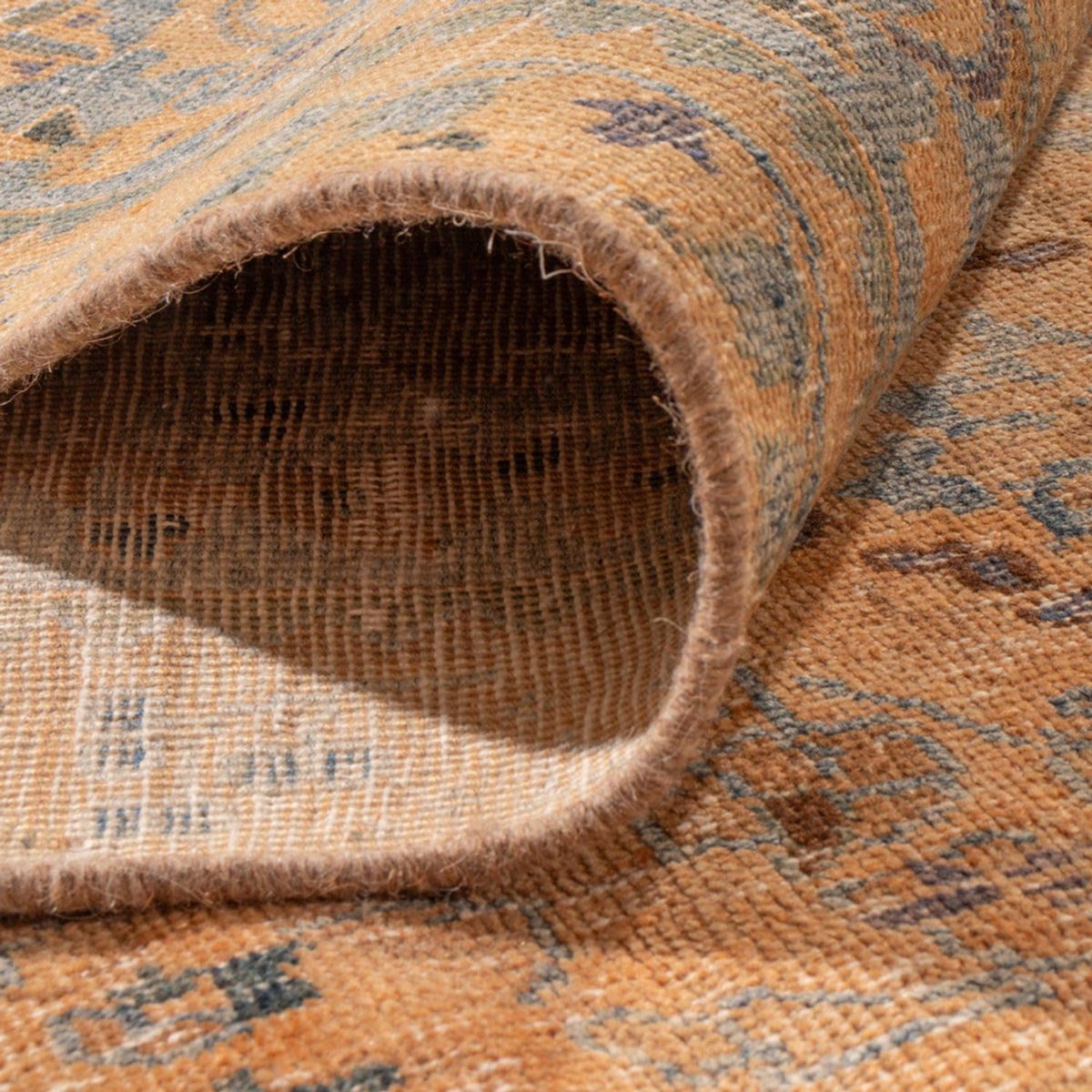 Vintage tæppe - 362 x 283 cm - mørk beige