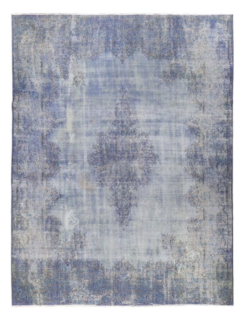 Vintage tæppe - 355 x 266 cm - mørkeblå