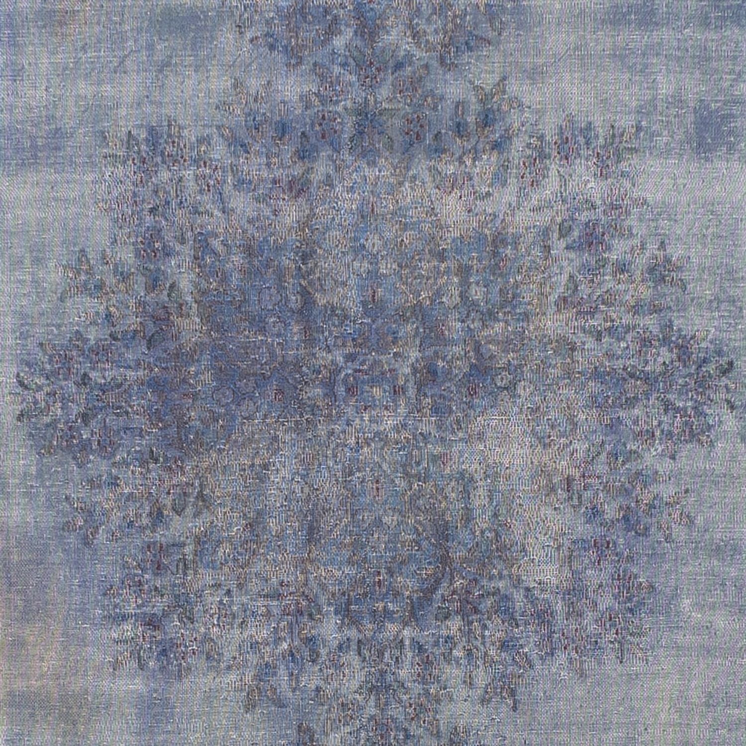 Vintage tæppe - 355 x 266 cm - mørkeblå